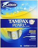 UPC 073010004542 product image for Tampax Pearl Plastic Unscented Tampons, Regular Absorbency, 18 Count | upcitemdb.com