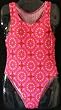 Girls 1 PC T-Back Pink/Circle Burst