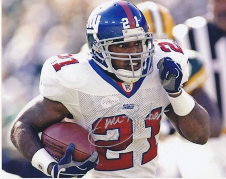 Tiki Barber Autographed New York Giants 8x10 Photo