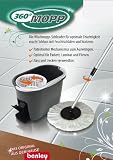 360 Mopp Set mit 2 Moppköpfen | Das Original aus dem Hause Benley | Der beste Wischmopp | Nass / Trocken Mop - Putzen ohne Spuren zu hinterlassen | 100% hochwertiger Microfaserkopf | Super saugfähig | Saubere Hände | Einfach und mühelos |