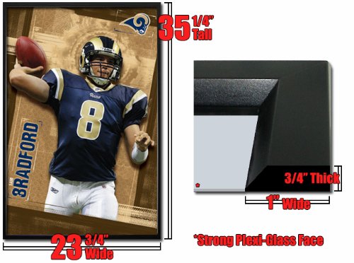 Framed Sam Bradford St Louis Rams Poster Nfl Qb Fr 2086