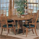 Hopewell 7 Piece Round Dining Table Set in Sable Oak