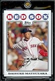 2008 Topps Baseball Cards # 20 Daisuke Matsuzaka - Boston Red Sox - MLB Baseball Trading Card in a Protective Screw Down Display Case