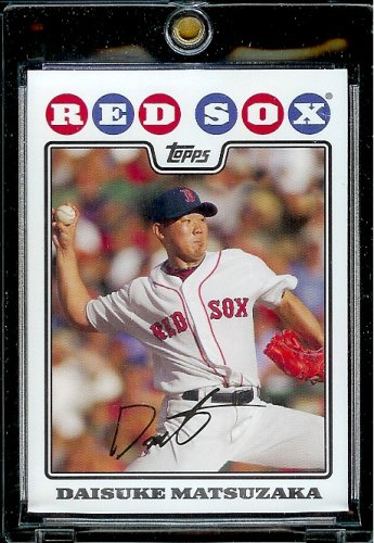 2008 Topps Baseball Cards # 20 Daisuke Matsuzaka - Boston Red Sox - MLB Baseball Trading Card in a Protective Screw Down Display Case