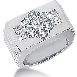 Diamond Mens Ring in Platinum (1.83cttw, G-H Color, SI1 Clarity)