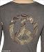 J & Company Long Sleeve Gold Studded/Crystalled Peace Sign Top