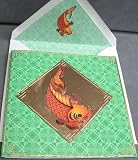 Personalised Greeting Card High Quality  - Fish - Large  Single Koi