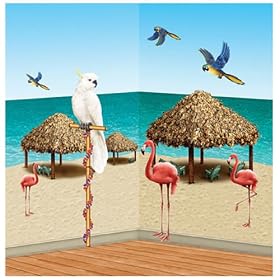 Insta-Theme Tiki Huts and Tropical Bird Scenes