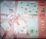 CWW Newborn Girls 7pc Nature Snail Gift Set, Newborn.