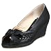 Pink Studio Women's Hanna Espadrille,Black,10 M
