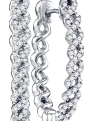 0.53CTW DIAMOND LADIES FASHION HOOPS