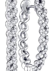0.53CTW DIAMOND LADIES FASHION HOOPS