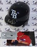 Carl Crawford Autographed/Hand Signed Tampa Bay Rays Mini Helmet