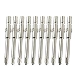 uxcell ドライバービット　ヘッドプラスドライバービット　10個入り　　シルバートーン　金属