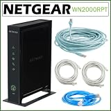 Netgear WN2000RPT Universal WiFi Range Extender with Ethernet CAT-5E Cable Bundle Netgear WN2000RPT Universal WiFi Range Extender with Ethernet CAT-5E Cable Bundle
