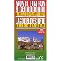 Monte Fitz Roy & Cerro Torre : Trekking-Mountaineering and Lago Del Desierto : Trekking - Travel Map