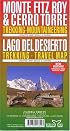 Monte Fitz Roy & Cerro Torre : Trekking-Mountaineering and Lago Del Desierto : Trekking - Travel Map
