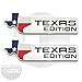 Chevy GMC Ford Texas Edition State Flag Truck Emblem (Chrome) - Pair