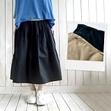 (グランマ ママ ドーター)GRANDMA MAMA DAUGHTER チノプリーツ ロングスカート (Beige * ベージュ)