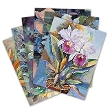 Review Laurel Ink 1020-5634 / Orchids of Paradise - Box of 12 Assorted Note Cards and Patterned Envelopes