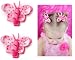 Pink baby girl butterfly hair bow clips (set of 2) by My Little Legs