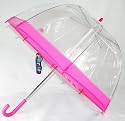 Childrens Clear dome umbrella Pink