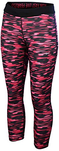 Nike Women's Relay Dri-fit Foldover Printed Crop Running Tights