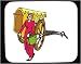Decorated Mouse Pad with Australia, vendor, passenger, gown, cart, dress, woman, bag,...