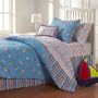 5 Pieces Blue Twin Freckles Regatta Kids Comforter Set Twin Size Bedding