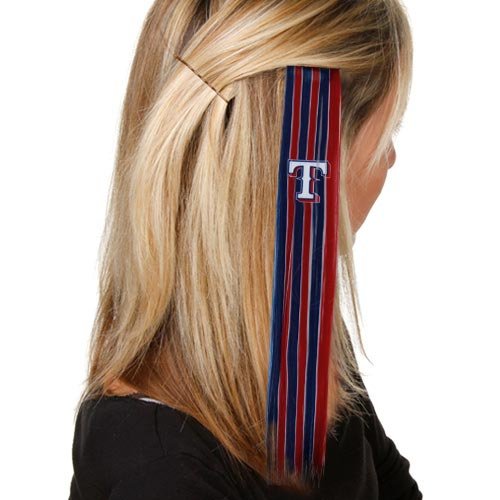 Texas Rangers Ladies Red-Navy Blue Sports Extension Hair Clips