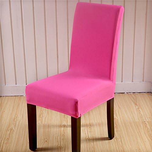 Super Fit Stretch Removable Washable Short Dining Chair Cover Protector Seat Slipcover for Hotel,Dining Room,Ceremony,etc - Pink