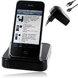 Wicked Chili Dock / Synchronisation / Tischladestation (schwarz) f&uuml;r Apple iPhone 4 / 4S Cradle Dockingstation Tischlader