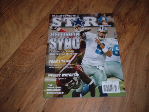 Dallas Cowboys Star magazine, September 5, 2009-Tony Romo, Dallas Cowboys Quarterback No.9 on cover throwing one of 11 completed passes in a game against the San Francisco 49ers.