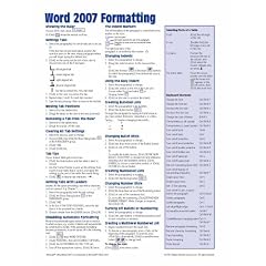 Word 2007 Formatting: Quick Reference Guide