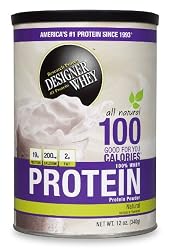 DESIGNER WHEY Protein Powder Supplement, Natural, 12-Ounce Canister (Pack of 2)