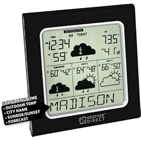 Weather Direct WD-3105U Internet-Powered Wireless Weather Station by La Crosse Technology, Black