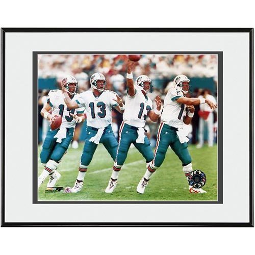 Photo File Miami Dolphins Dan Marino Multiple Exposure Framed Photo