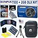 Olympus Stylus 7000 12MP Digital Camera (Blue) + 2GB Deluxe Accessory Kit
