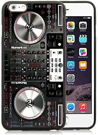 iPhone 6 Plus TPU Case,Numark NS6 Disc Jockey DJ Turntable Rubber Case for iPhone 6 Plus (5.5) Black Cover by icecream design