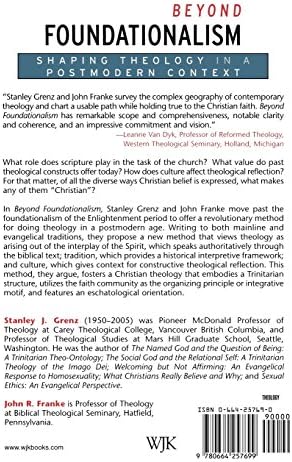 Beyond Foundationalism: Shaping Theology in a Postmodern Context