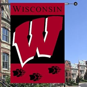 NCAA Wisconsin Badgers 2-Sided 28-by-40 inch House Banner with  Pole Sleeve