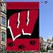 NCAA Wisconsin Badgers 2-Sided 28-by-40 inch House Banner with  Pole Sleeve