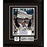 Frameworth Pittsburgh Penguins Sidney Crosby Raising the Cup 8x10 Plate & Pin Framed Photo