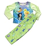 Disney Fairies - Girls Disney Princesses 2 Piece Long Sleeve Pajamas, Lime Green