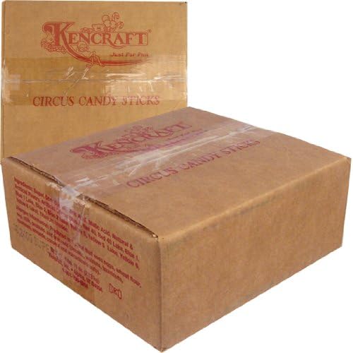 Handcrafted Circus Candy Sticks Blue Raspberry Flavor (7.5" Long) - 100 Ct. Case