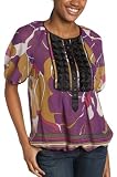 XOXO - XOXO Junior's Oragami Trim Printed Top, ,
