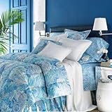 Lauren by Ralph Lauren Bedding Jamaica Blue Paisley Full / Queen Duvet Cove ....