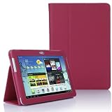 Samsung Galaxy TAB 2 10.1 P5100 - (DEEP PINK) Leather Case Cover and Flip Stand Typing Case Wallet Plus Free Stylus Pen+ Screen Protector