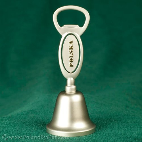 Metal Hand Bell Bottle Opener - POLSKA and Eagle