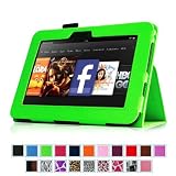 Fintie (Green) Slim Fit Leather Case Cover Auto Sleep/Wake for Kindle Fire HD 7" Tablet (will only fit Kindle Fire HD 7") - 9 colors options